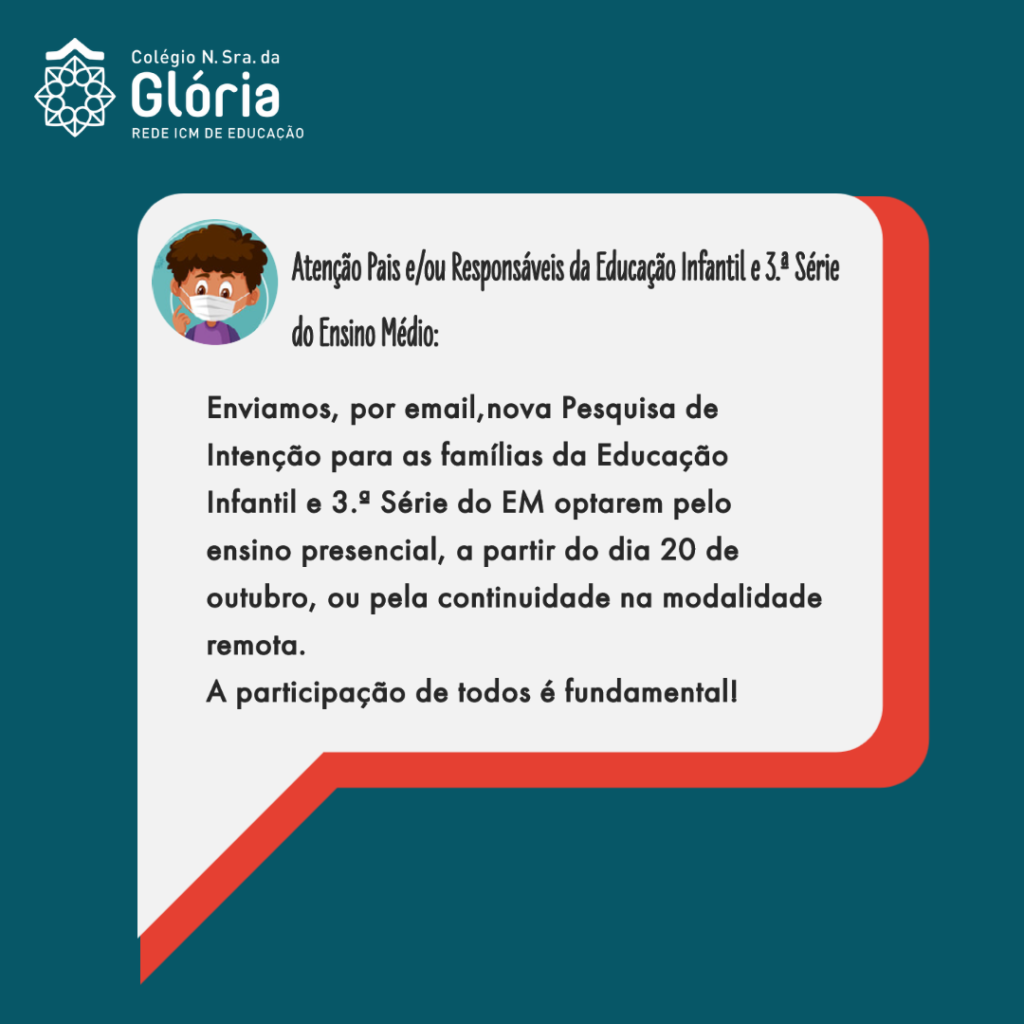 Atenção pais e responsáveis dos alunos da Educação Infantil e Ensino  Fundamental I – Colégio Puríssimo Coração de Maria