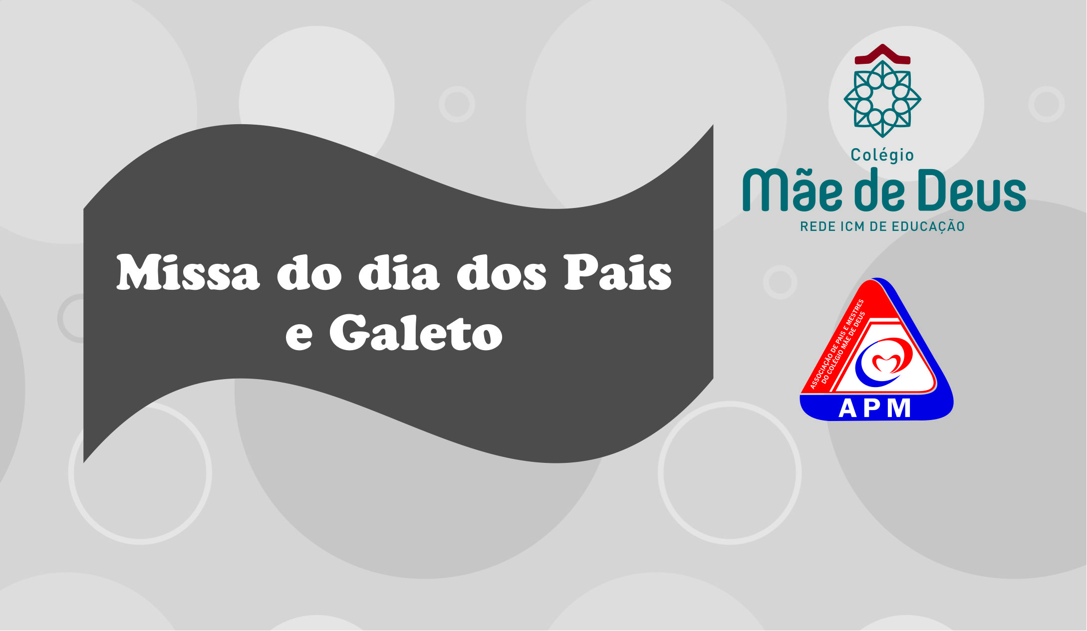 Convite para missa e galeto em homenagem aos Pais