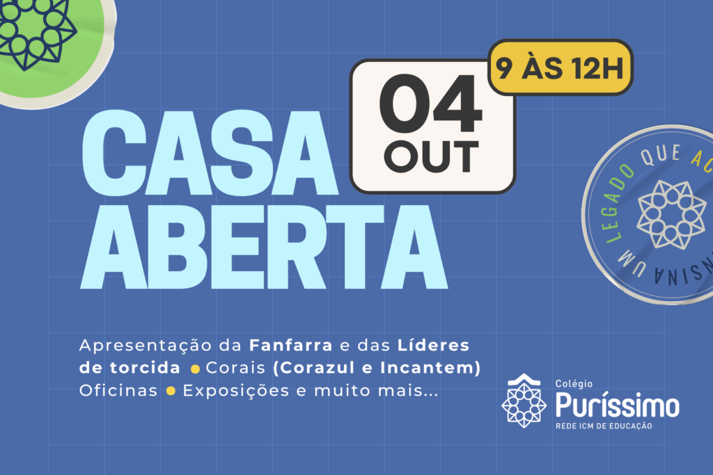 “Casa Aberta 2025 Colégio Puríssimo Rio Claro | Convite e Programação”