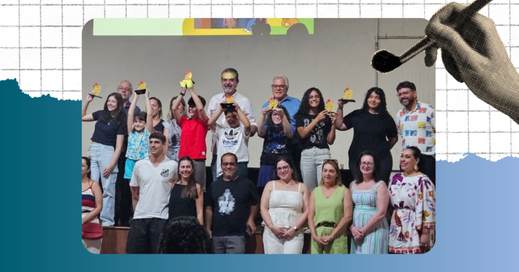 Estudantes contempladas na mostra do Salãozinho do Humor de Piracicaba