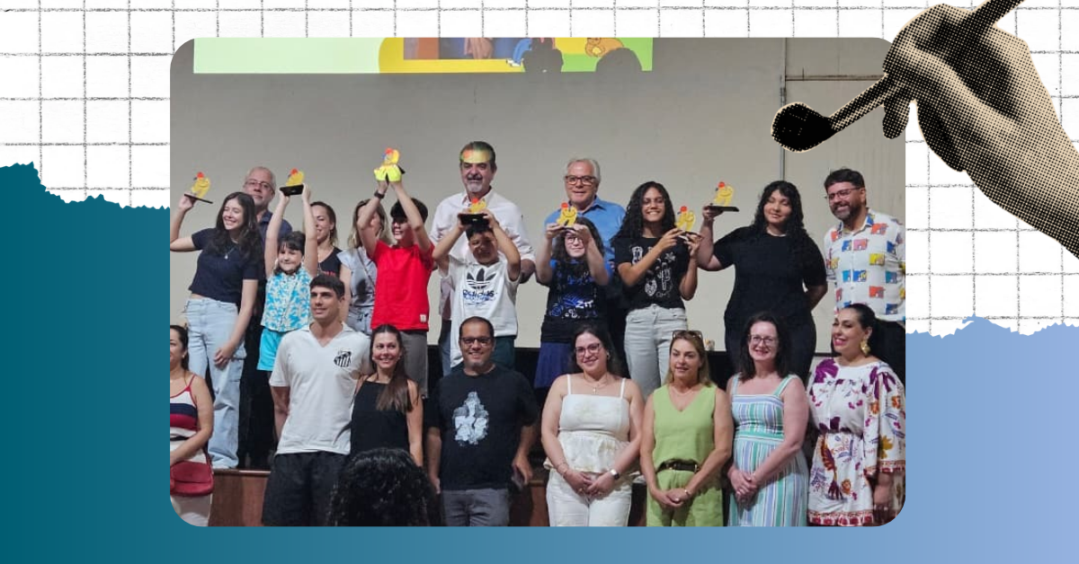 Estudantes contempladas na mostra do Salãozinho do Humor de Piracicaba